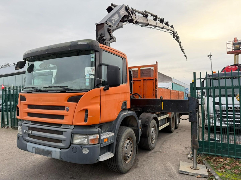 Scania P420 8X4 PRITSCHE + (25m) KRAN HIAB 422 E-5 HIPRO + JIB 100X-4 - RETARDER - *284.000km* - MANUAL - STEEL SPRING - EURO 3 - BE TRUCK - شاحنات مسطحة, شاحنة كرين: صور 4 Scania P420 8X4 PRITSCHE + (25m) KRAN HIAB 422 E-5 HIPRO + JIB 100X-4 - RETARDER - *284.000km* - MANUAL - STEEL SPRING - EURO 3 - BE TRUCK - شاحنات مسطحة, شاحنة كرين: صور 4