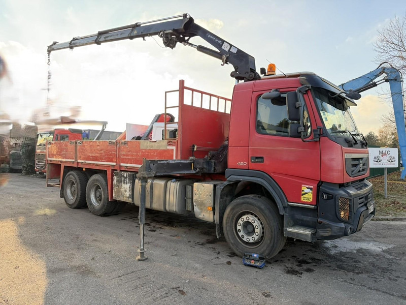 Volvo FMX 420 6X4 PRITSCHE + KRAN HMF 1720 + winch + radio - BIG AXLES / HUB REDUCTION - STEEL SPRING / BLATT - PLATFORM 6m10 - شاحنات مسطحة, شاحنة كرين: صور 1 Volvo FMX 420 6X4 PRITSCHE + KRAN HMF 1720 + winch + radio - BIG AXLES / HUB REDUCTION - STEEL SPRING / BLATT - PLATFORM 6m10 - شاحنات مسطحة, شاحنة كرين: صور 1