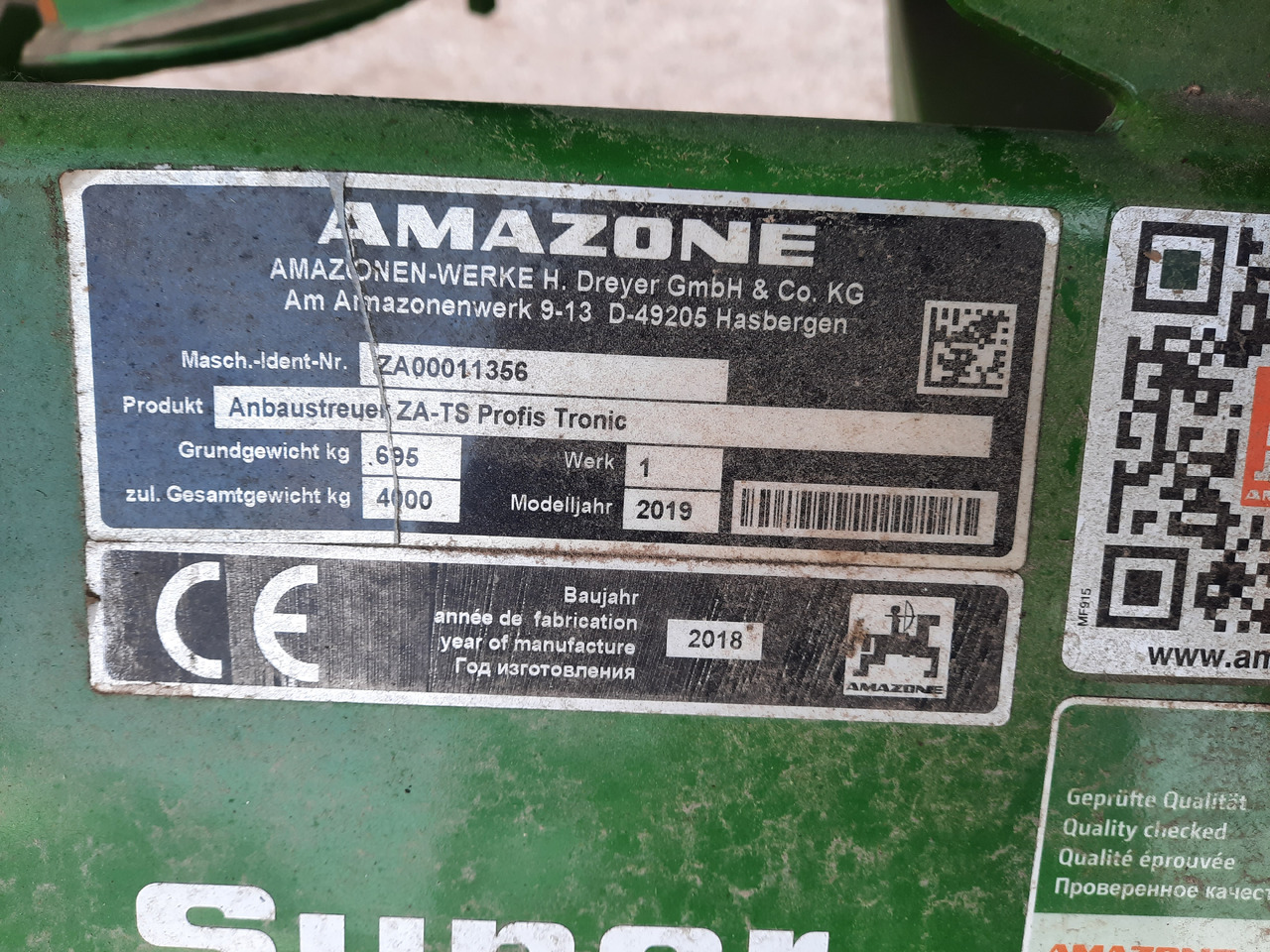 Amazone ZA-TS Profis Tronic Super - آلة رش الأسمدة: صور 5 Amazone ZA-TS Profis Tronic Super - آلة رش الأسمدة: صور 5