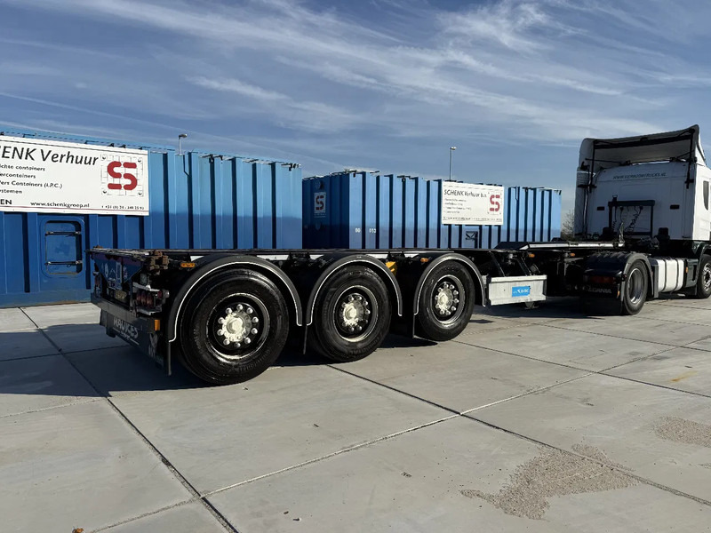 شاحنات الحاويات/ جسم علوي قابل للتغيير نصف مقطورة D-Tec Flexitrailer 3x Extandable / For all sizes container/tyres all 80%/Holland Trailer: صور 17