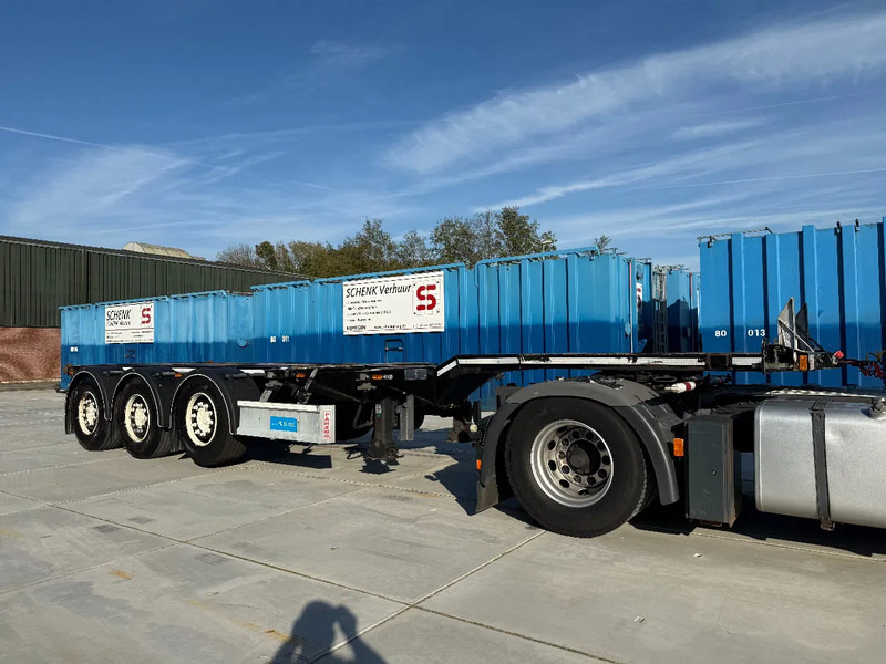 شاحنات الحاويات/ جسم علوي قابل للتغيير نصف مقطورة D-Tec Flexitrailer 3x Extandable / For all sizes container/tyres all 80%/Holland Trailer: صور 16
