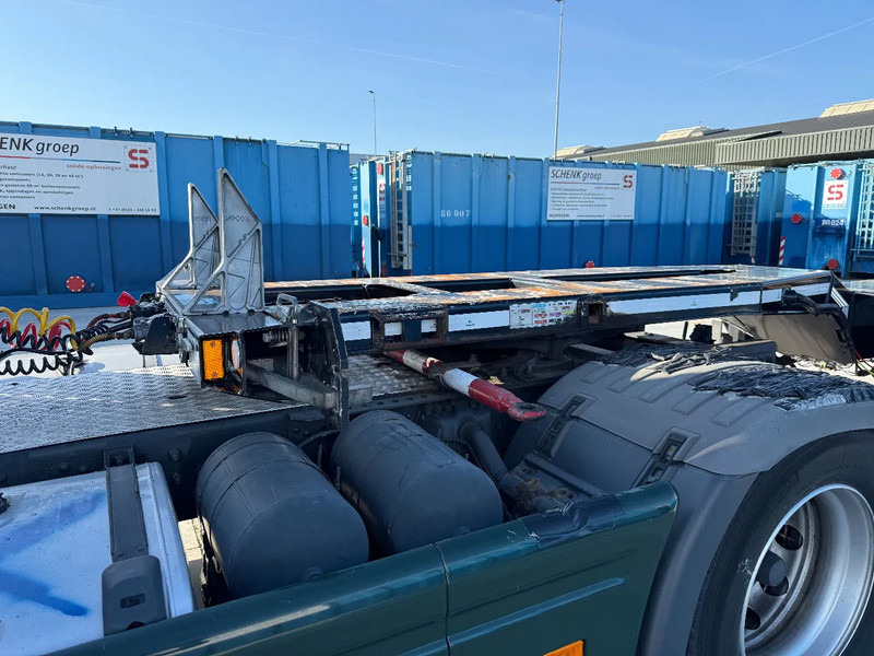 شاحنات الحاويات/ جسم علوي قابل للتغيير نصف مقطورة D-Tec Flexitrailer 3x Extandable / For all sizes container/tyres all 80%/Holland Trailer: صور 11