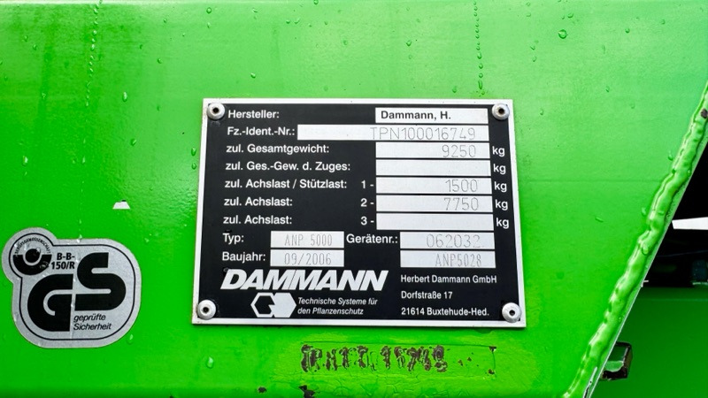 Dammann ANP 5028 ProfiClass mit 30m Gestänge - آلة الرش: صور 2 Dammann ANP 5028 ProfiClass mit 30m Gestänge - آلة الرش: صور 2