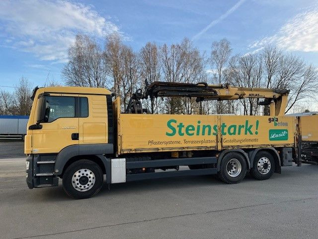 MAN TGS 26.400 Baustoff LKW mit Ladekran Atlas 210.2 - شاحنات مسطحة, شاحنة كرين: صور 3 MAN TGS 26.400 Baustoff LKW mit Ladekran Atlas 210.2 - شاحنات مسطحة, شاحنة كرين: صور 3