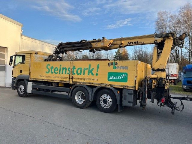 MAN TGS 26.400 Baustoff LKW mit Ladekran Atlas 210.2 - شاحنات مسطحة, شاحنة كرين: صور 4 MAN TGS 26.400 Baustoff LKW mit Ladekran Atlas 210.2 - شاحنات مسطحة, شاحنة كرين: صور 4