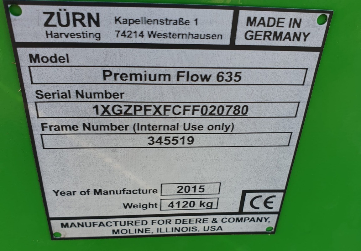 John Deere 635 PREMIUMFLOW - حصادة شاملة: صور 3 John Deere 635 PREMIUMFLOW - حصادة شاملة: صور 3