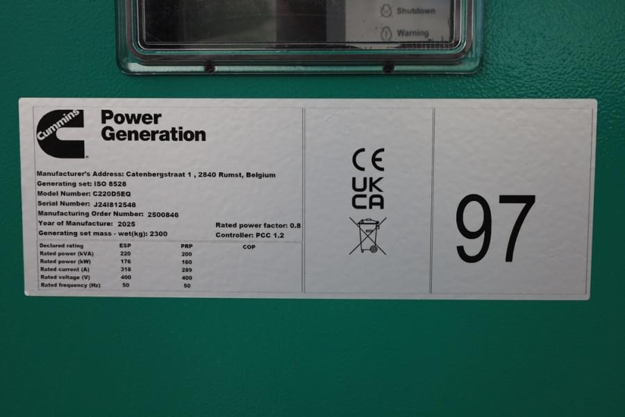 تأجير Cummins C220D5EQ Declaration of Conformity, Diesel, 220kVA  Cummins C220D5EQ Declaration of Conformity, Diesel, 220kVA: صور 7