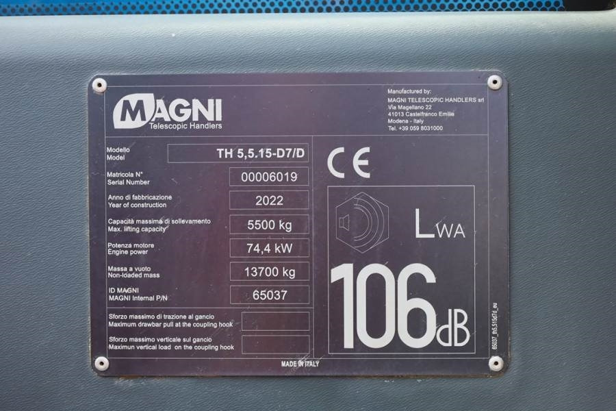 رافعة تلسكوبية Magni TH5,5.15-D7/D Diesel, 4x4x4 Drive, 5.5t Capacity,: صور 6