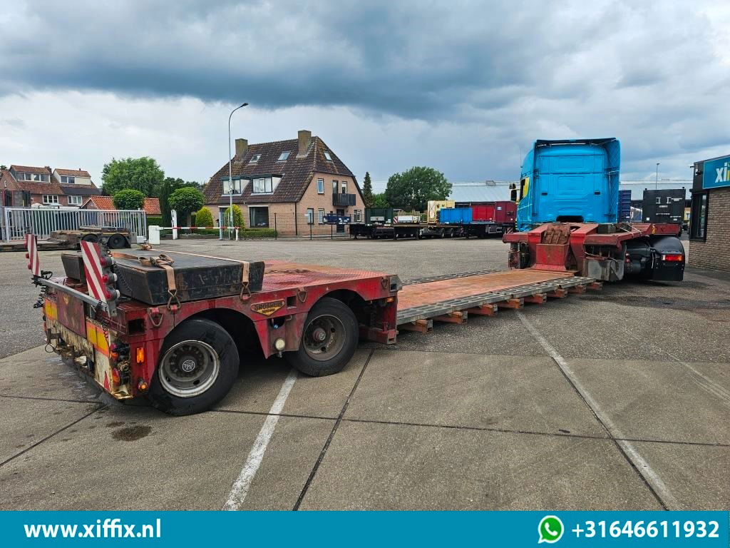 Broshuis 2-ass. Dubbel 2x uitschuifbare dieplader met afneembare nek / 2x gestuu - عربة مسطحة منخفضة نصف مقطورة: صور 4 Broshuis 2-ass. Dubbel 2x uitschuifbare dieplader met afneembare nek / 2x gestuu - عربة مسطحة منخفضة نصف مقطورة: صور 4