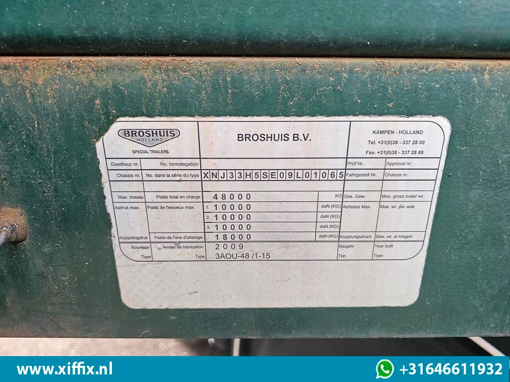 نصف مقطورة مسطحة Broshuis 3-ass. Vlakke uitschuifbare Mega oplegger / 3x gestuurd: صور 13