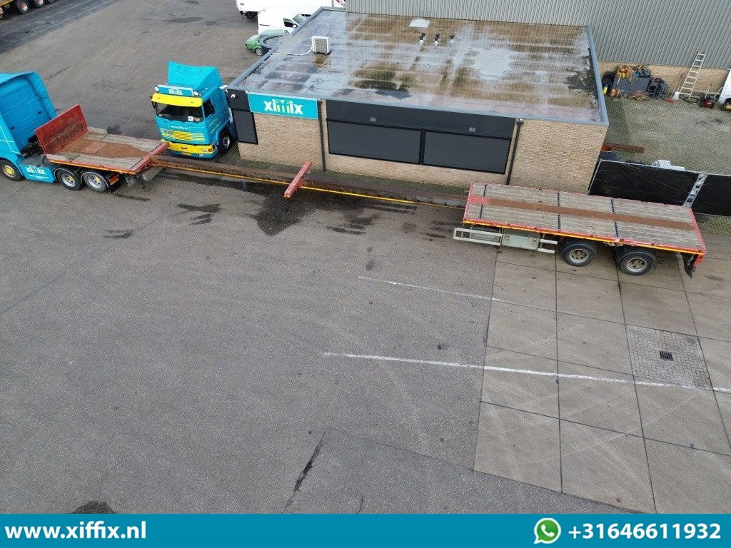 Faymonville 2-ass. Vlakke dubbel 2x uitschuifbare oplegger / 2x gestuurd - نصف مقطورة مسطحة: صور 2 Faymonville 2-ass. Vlakke dubbel 2x uitschuifbare oplegger / 2x gestuurd - نصف مقطورة مسطحة: صور 2