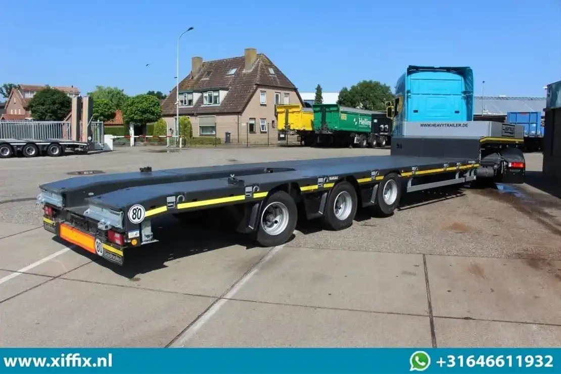 Goldhofer TE Huur 3-ass. Uitschuifbare semi dieplader / Naloop gestuurd - عربة مسطحة منخفضة نصف مقطورة: صور 3 Goldhofer TE Huur 3-ass. Uitschuifbare semi dieplader / Naloop gestuurd - عربة مسطحة منخفضة نصف مقطورة: صور 3