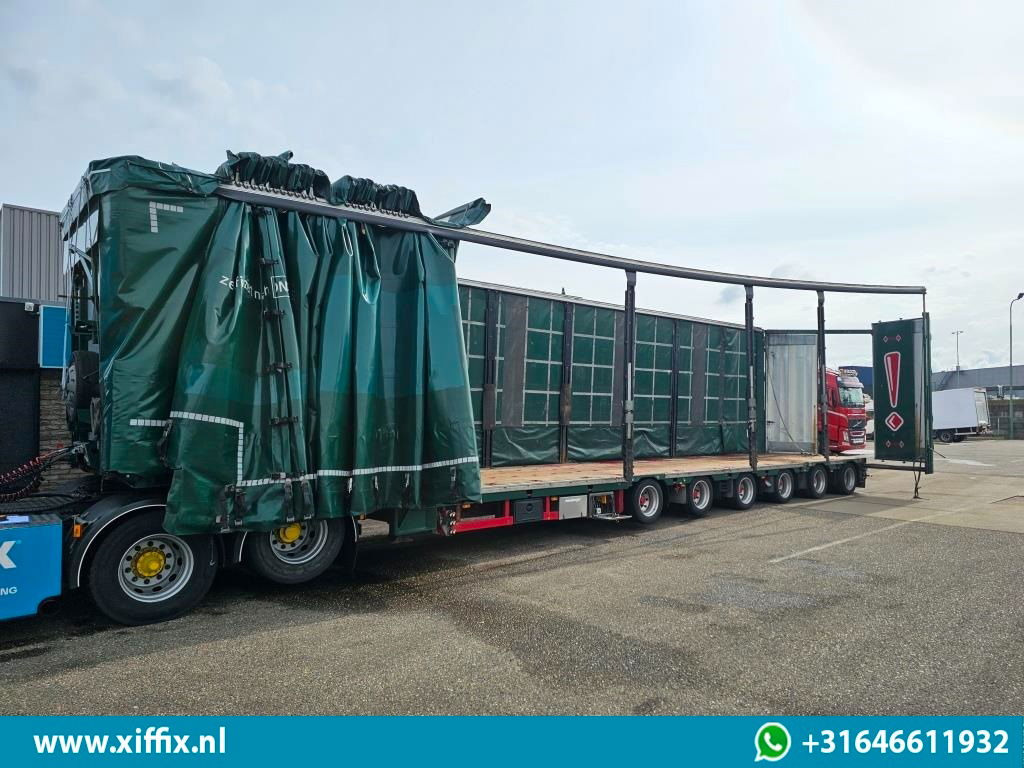 Meusburger 6-ass. Semi dieplader met elektrische huifopbouw / 3x naloop gestuurd - عربة مسطحة منخفضة نصف مقطورة: صور 4 Meusburger 6-ass. Semi dieplader met elektrische huifopbouw / 3x naloop gestuurd - عربة مسطحة منخفضة نصف مقطورة: صور 4