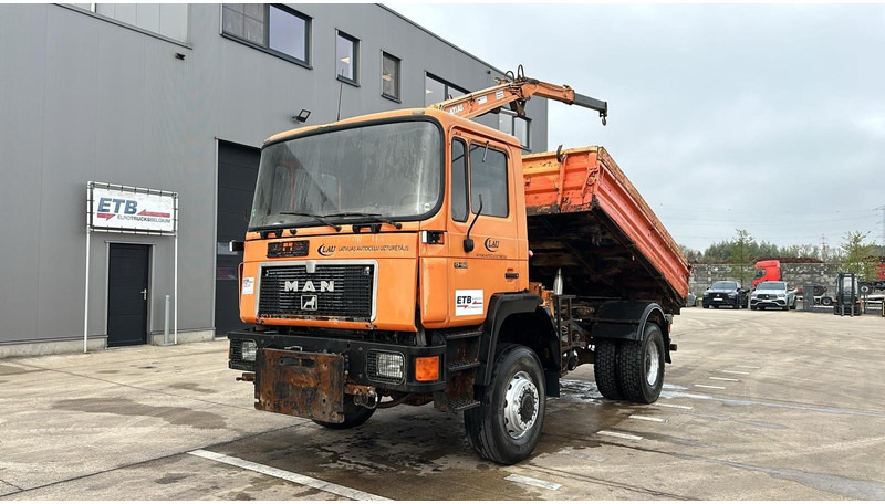 MAN 17.192 (4X4 / BIG AXLE / STEEL SUSPENSION / 8 TON CRANE) - قلابات, شاحنة كرين: صور 1 MAN 17.192 (4X4 / BIG AXLE / STEEL SUSPENSION / 8 TON CRANE) - قلابات, شاحنة كرين: صور 1