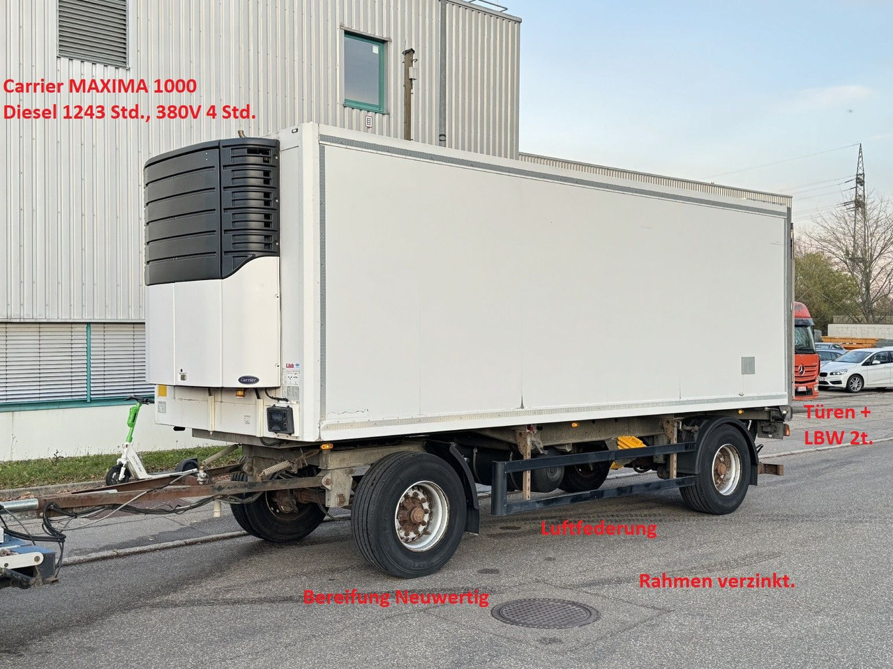 ROHR RAK/18 TK Tiefkühl MAXIMA 1000 Türen LBW 2t BPW - مبردة مقطورة: صور 1 ROHR RAK/18 TK Tiefkühl MAXIMA 1000 Türen LBW 2t BPW - مبردة مقطورة: صور 1