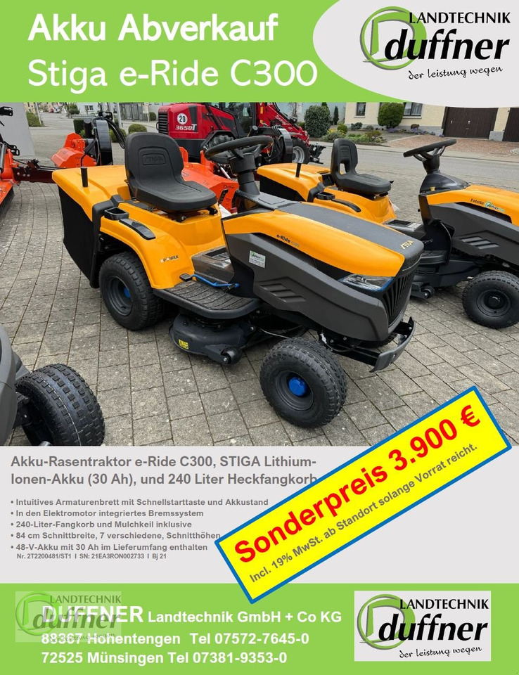 Stiga Stiga e-Ride C300 - جزازة المروج: صور 1 Stiga Stiga e-Ride C300 - جزازة المروج: صور 1