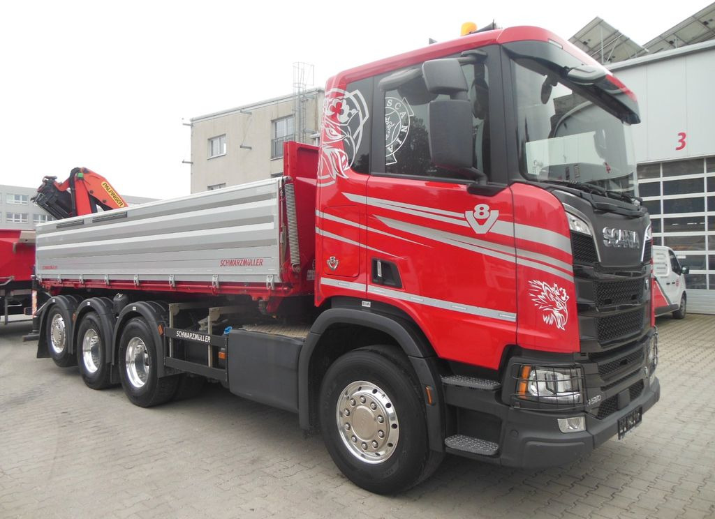 Scania R 580,8X4,KIPPER,BORDMATIC,PALFINGER PK 19.001 - قلابات, شاحنة كرين: صور 2 Scania R 580,8X4,KIPPER,BORDMATIC,PALFINGER PK 19.001 - قلابات, شاحنة كرين: صور 2