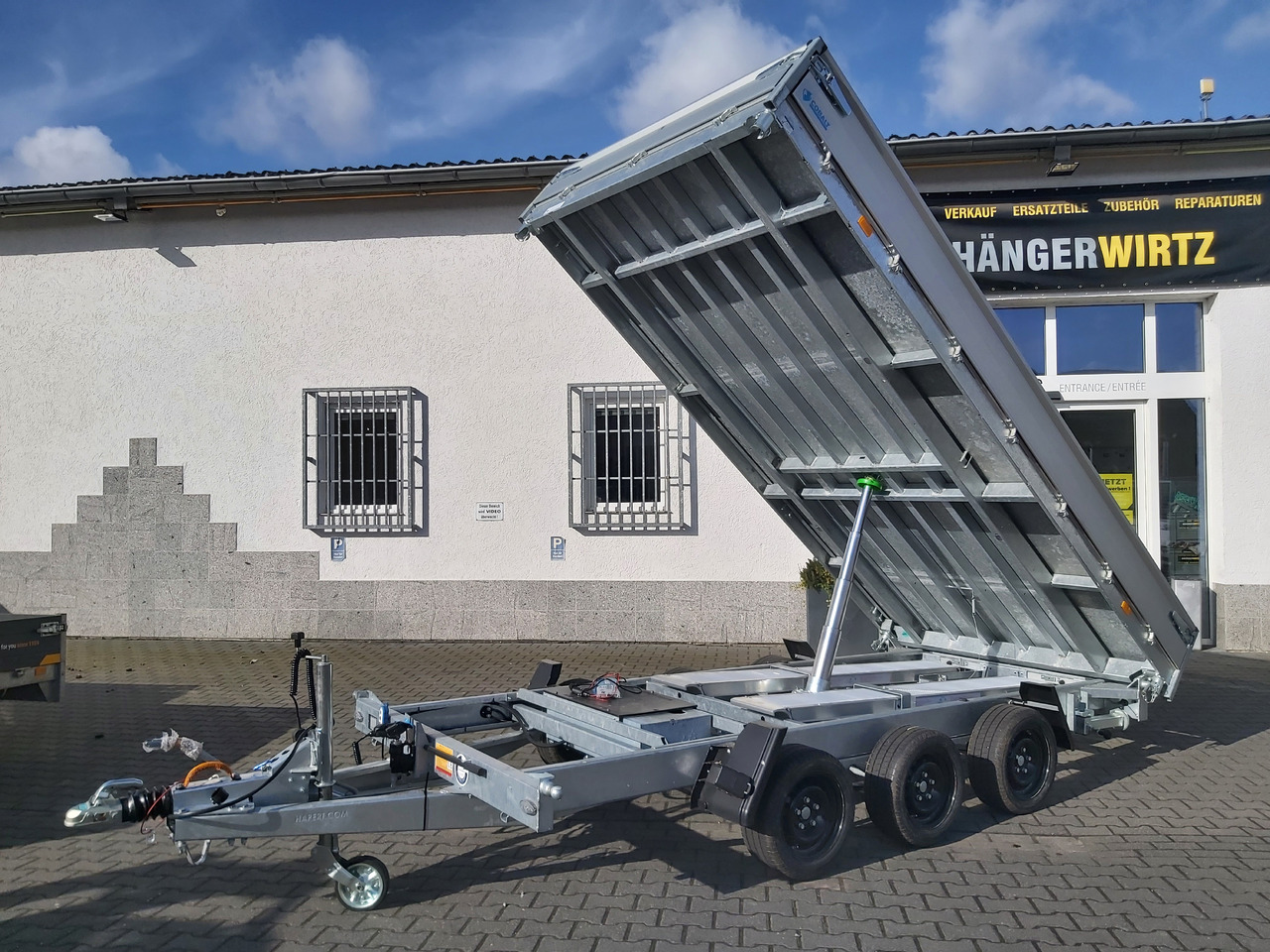 Hapert COBALT HM-3 405x200x30cm Ferro Elektro + NHP Rampen Heckstützen Tridem 3500kg Abverkauf - قلابة مقطورة: صور 1 Hapert COBALT HM-3 405x200x30cm Ferro Elektro + NHP Rampen Heckstützen Tridem 3500kg Abverkauf - قلابة مقطورة: صور 1