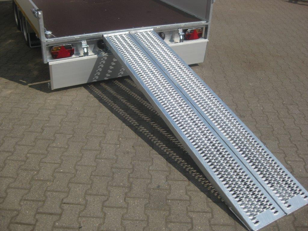 مقطورات مسطحة Multi Transporter 406x200x40cm Auffahrrampen 10" niedrig Fahrwerk LfH 56cm (XL) 2700kg: صور 6