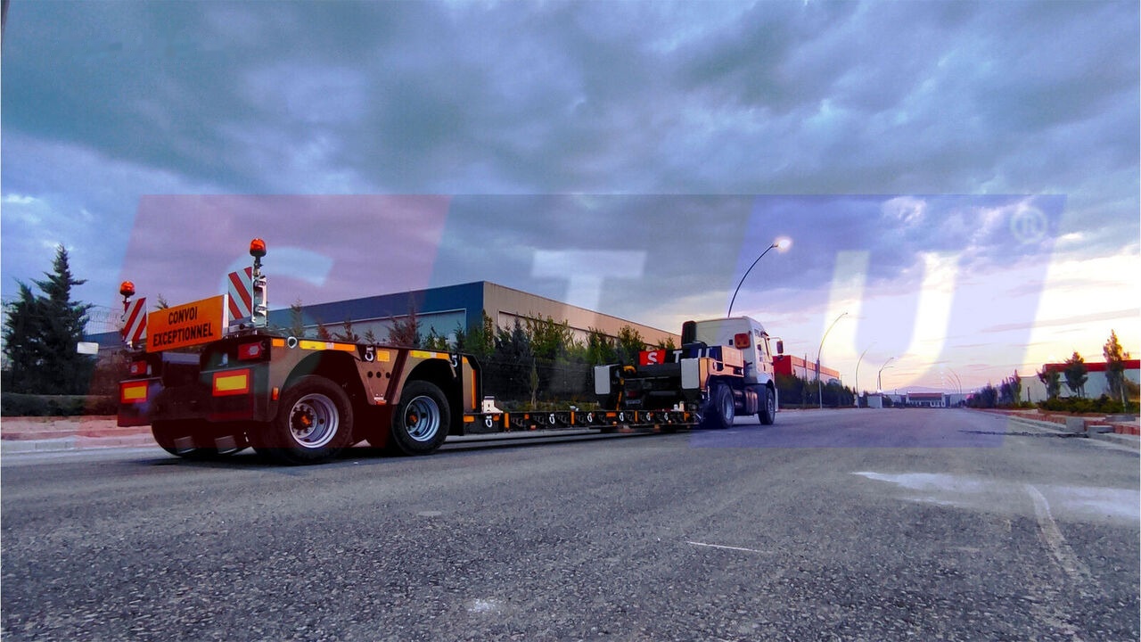 عربة مسطحة منخفضة نصف مقطورة جديد STU 2 Axle Extendable Low Loader: صور 16