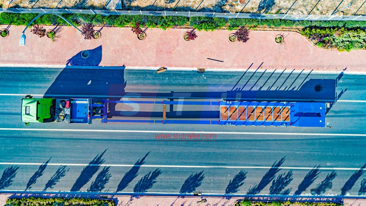 عربة مسطحة منخفضة نصف مقطورة جديد STU 2 Axle Extendable Low Loader: صور 8