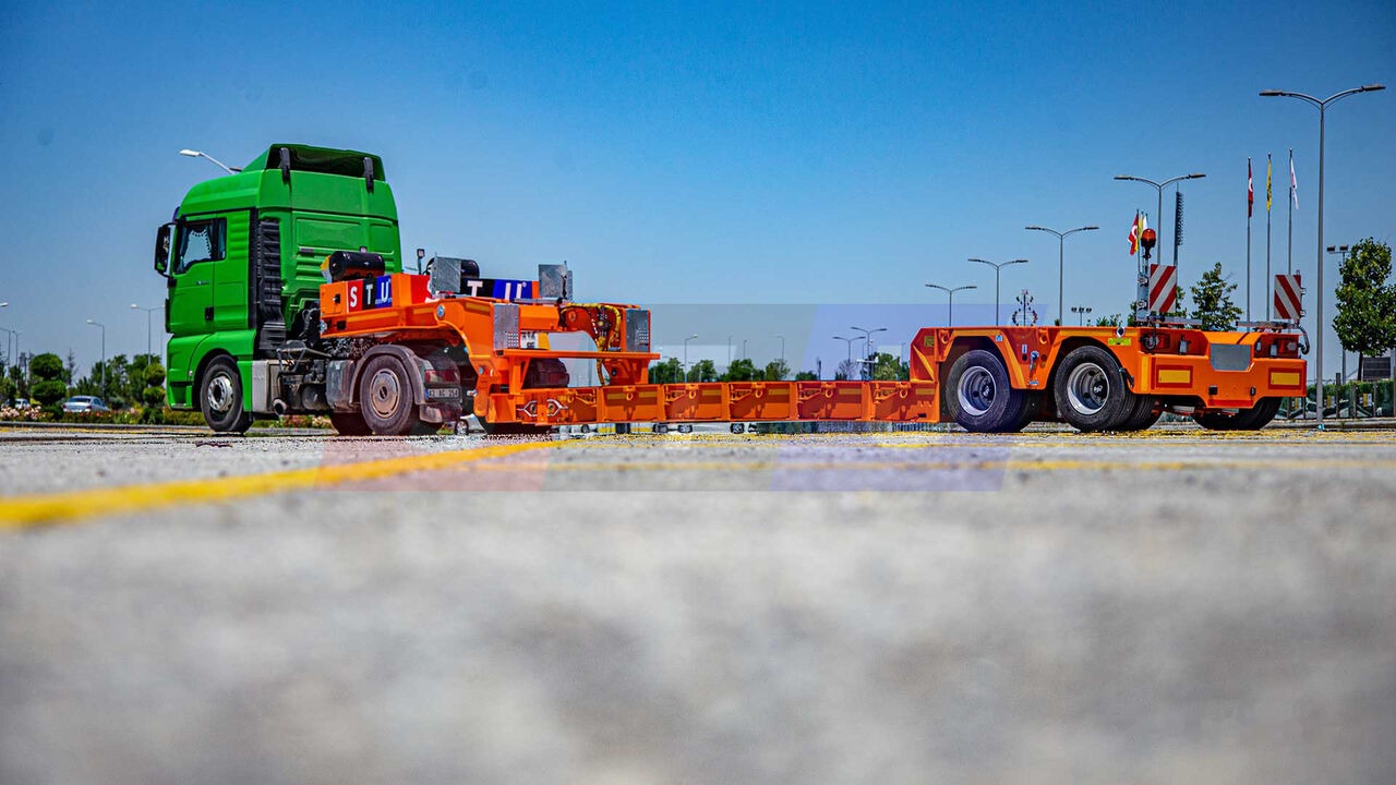 عربة مسطحة منخفضة نصف مقطورة جديد STU 2 Axle Extendable Low Loader: صور 19