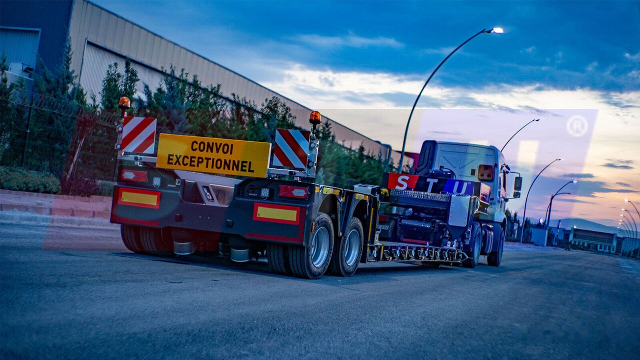 عربة مسطحة منخفضة نصف مقطورة جديد STU 2 Axle Extendable Low Loader: صور 21