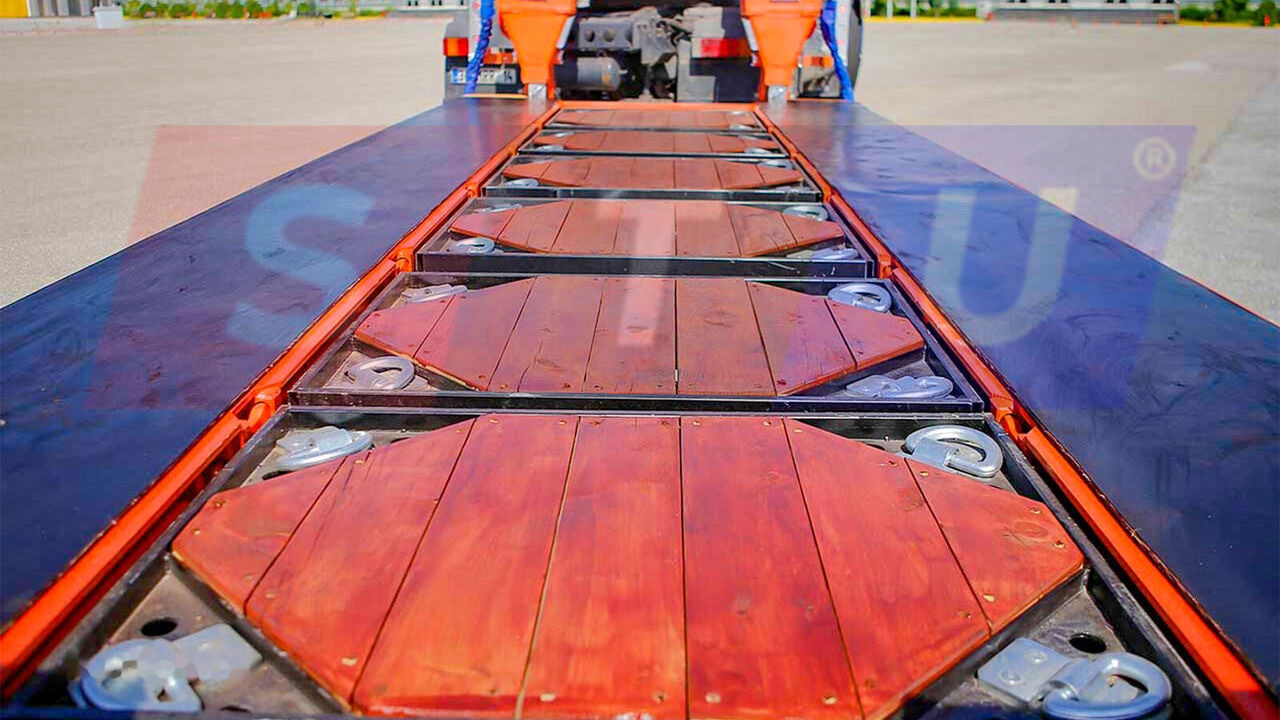 عربة مسطحة منخفضة نصف مقطورة جديد STU 2 Axle Extendable Low Loader: صور 18