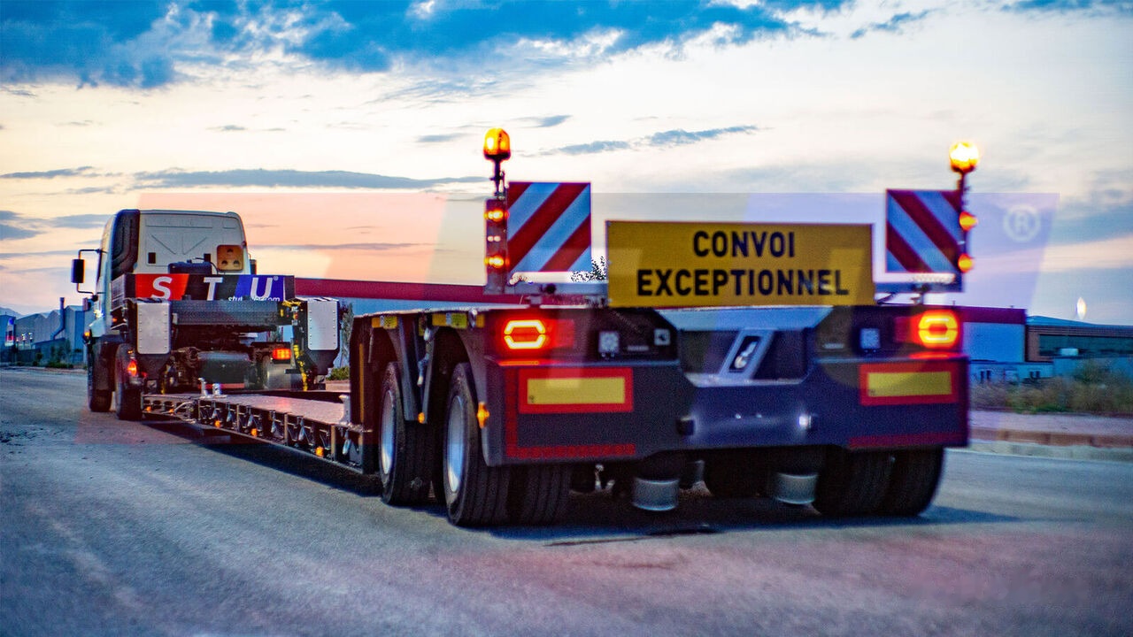 عربة مسطحة منخفضة نصف مقطورة جديد STU 2 Axle Extendable Low Loader: صور 9
