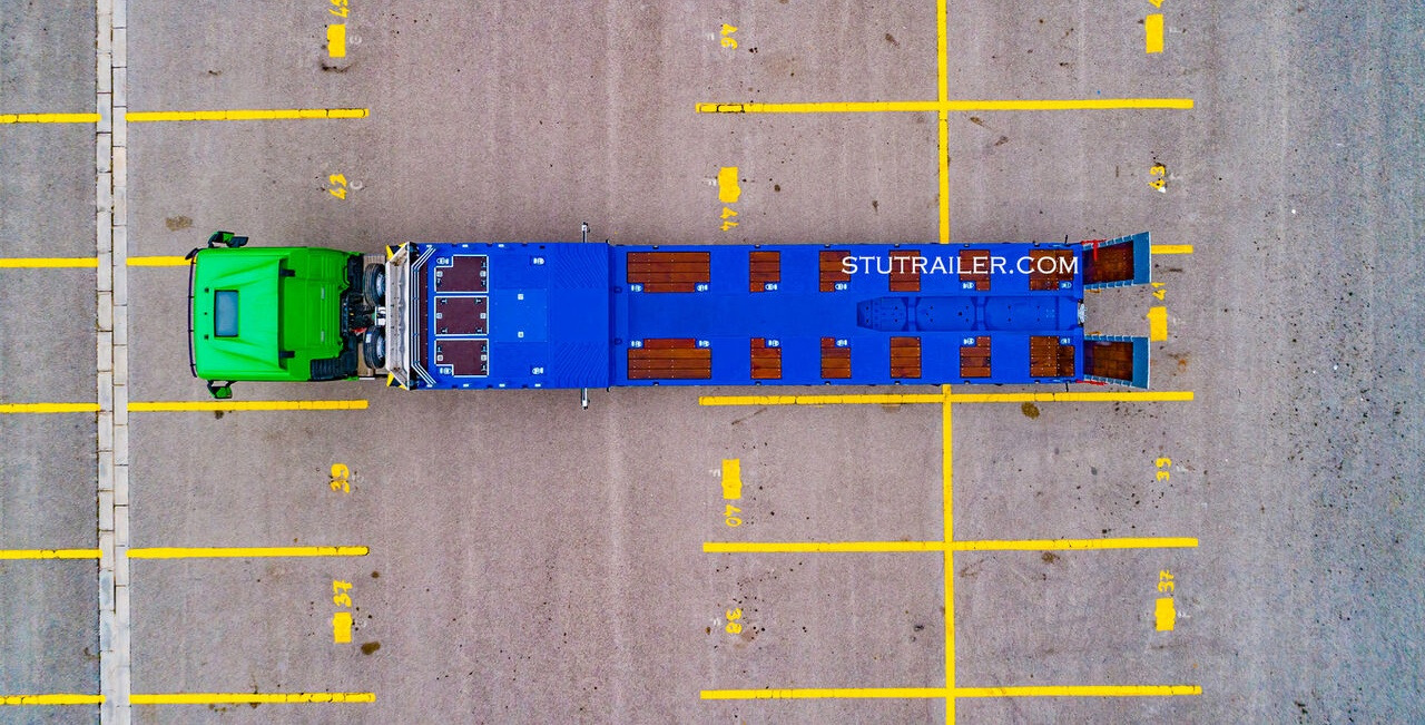 STU 5 Axle Hydraulic Steering Lowbed - عربة مسطحة منخفضة نصف مقطورة: صور 3 STU 5 Axle Hydraulic Steering Lowbed - عربة مسطحة منخفضة نصف مقطورة: صور 3