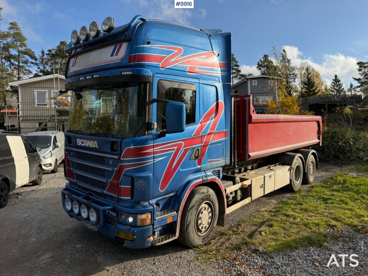 Scania R164 580 6X2 truck with flatbed - شاحنات مسطحة: صور 1 Scania R164 580 6X2 truck with flatbed - شاحنات مسطحة: صور 1