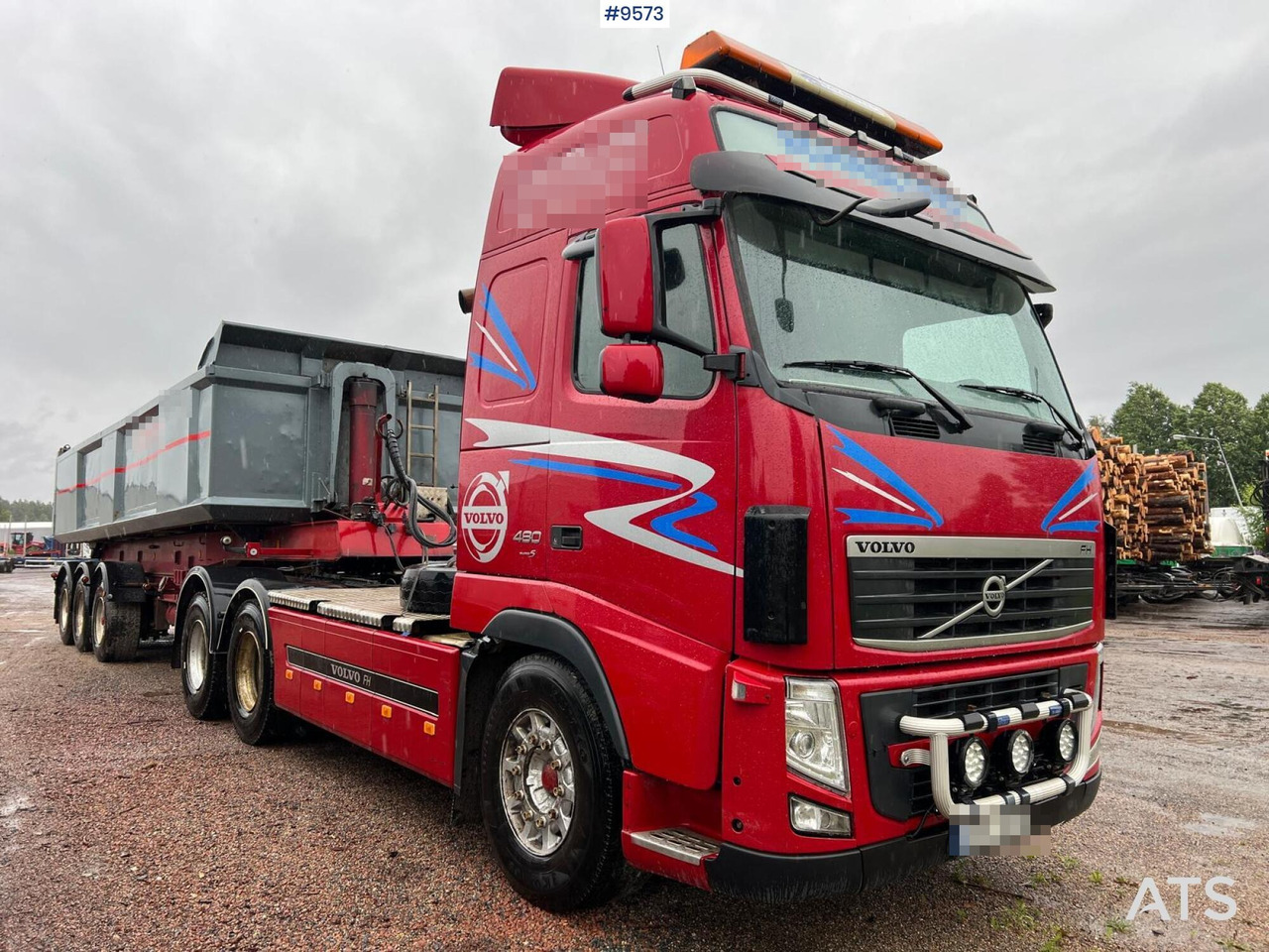Volvo FH 480 LAXO with flatbed and gravel trailer - قلابات: صور 2 Volvo FH 480 LAXO with flatbed and gravel trailer - قلابات: صور 2