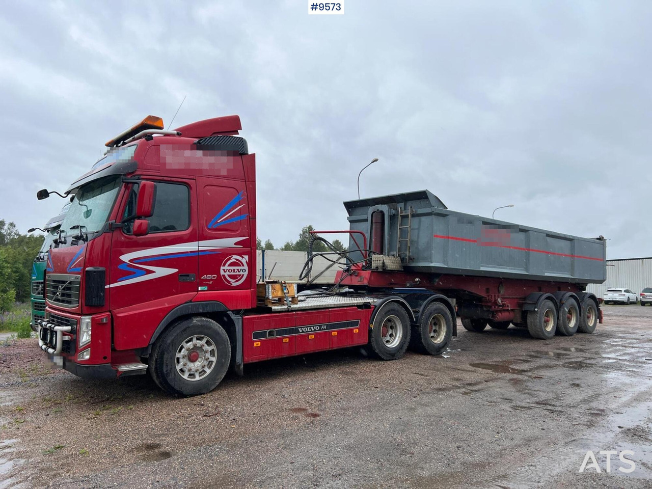 Volvo FH 480 LAXO with flatbed and gravel trailer - قلابات: صور 1 Volvo FH 480 LAXO with flatbed and gravel trailer - قلابات: صور 1