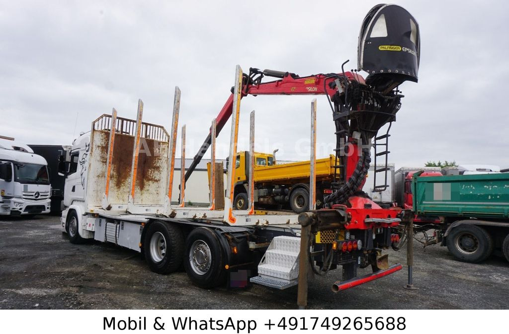 شاحنة قطع الأشجار, شاحنة كرين Scania R580 V8 Highline Palfinger-M120L97 *Retarder/ACC: صور 6
