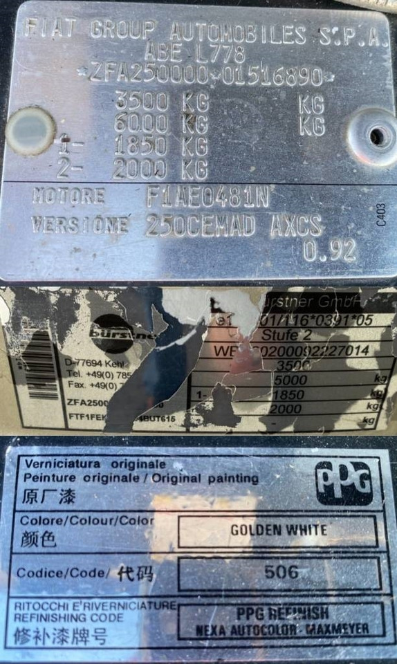 موتر هوم شبه متكامل Fiat BURSTNER Privilège T615-DUCATO 130 M/Jet endommagé: صور 9