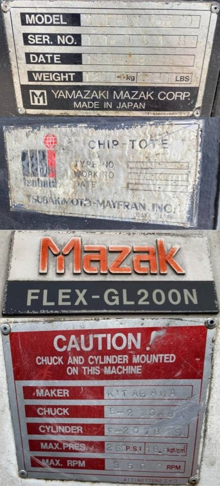 Mazak / Yamazaki FLEX-GL 200N-MLTPLX 630 1er Main - مخرطة معدنية: صور 5 Mazak / Yamazaki FLEX-GL 200N-MLTPLX 630 1er Main - مخرطة معدنية: صور 5