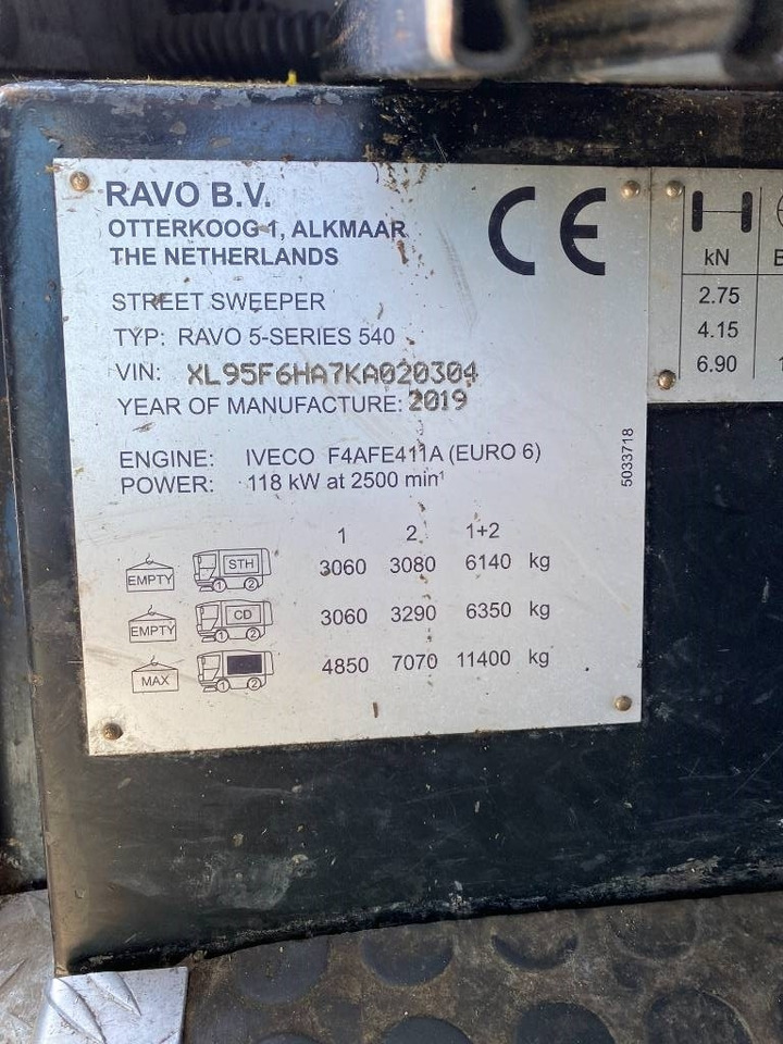 سياره كنس شوارع Ravo CR 540 Euro6 Certificat CE / Origine Française: صور 7