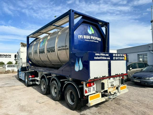 نصف مقطورة صهريج لنقل الكيماويات Fruehauf DAF XF 480 + REMORQUE FRUEHAUF CITERNE 23500€: صور 12