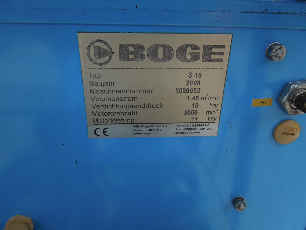 BOGE S15 - ضاغط الهواء: صور 4 BOGE S15 - ضاغط الهواء: صور 4