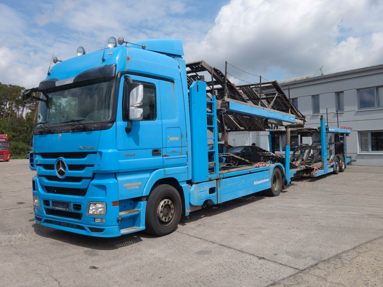 Mercedes-Benz Actros 1846 mit Kässbohrer Metago/Vario - شاحنة نقل سيارات شاحنة: صور 1 Mercedes-Benz Actros 1846 mit Kässbohrer Metago/Vario - شاحنة نقل سيارات شاحنة: صور 1