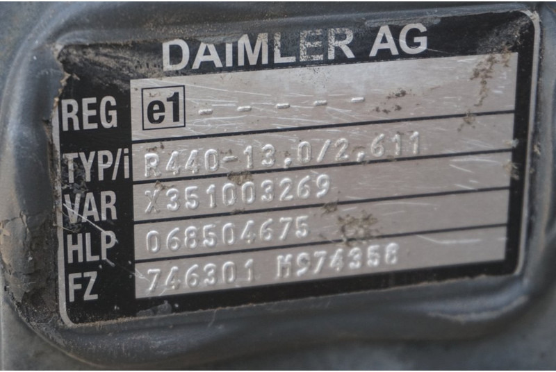 Mercedes-Benz R440-13A/C22.5 47/18 I=2.611 MODEL 2 - المحور الخلفي - شاحنة: صور 4 Mercedes-Benz R440-13A/C22.5 47/18 I=2.611 MODEL 2 - المحور الخلفي - شاحنة: صور 4