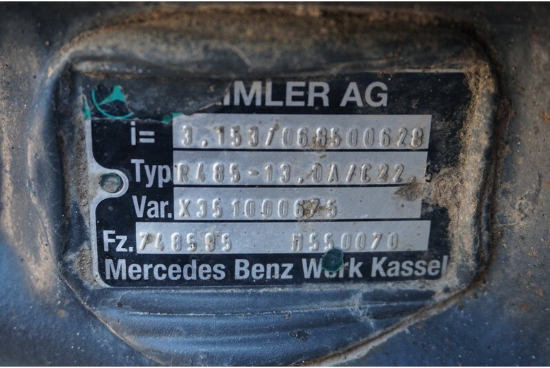 Mercedes-Benz R485-13A/C22.5 41/13 I=3.154 - المحور الخلفي - شاحنة: صور 3 Mercedes-Benz R485-13A/C22.5 41/13 I=3.154 - المحور الخلفي - شاحنة: صور 3