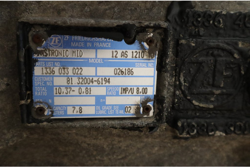 ZF 12AS1210OD TGM 81.32004-6194 - علبة التروس - شاحنة: صور 5 ZF 12AS1210OD TGM 81.32004-6194 - علبة التروس - شاحنة: صور 5
