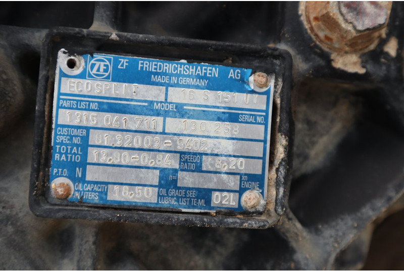 ZF 16S151OD+INT F2000 81.32004-6402 - علبة التروس - شاحنة: صور 5 ZF 16S151OD+INT F2000 81.32004-6402 - علبة التروس - شاحنة: صور 5