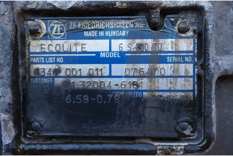 ZF 6S800OD TGL - 81.32004-6180 - علبة التروس - شاحنة: صور 5 ZF 6S800OD TGL - 81.32004-6180 - علبة التروس - شاحنة: صور 5