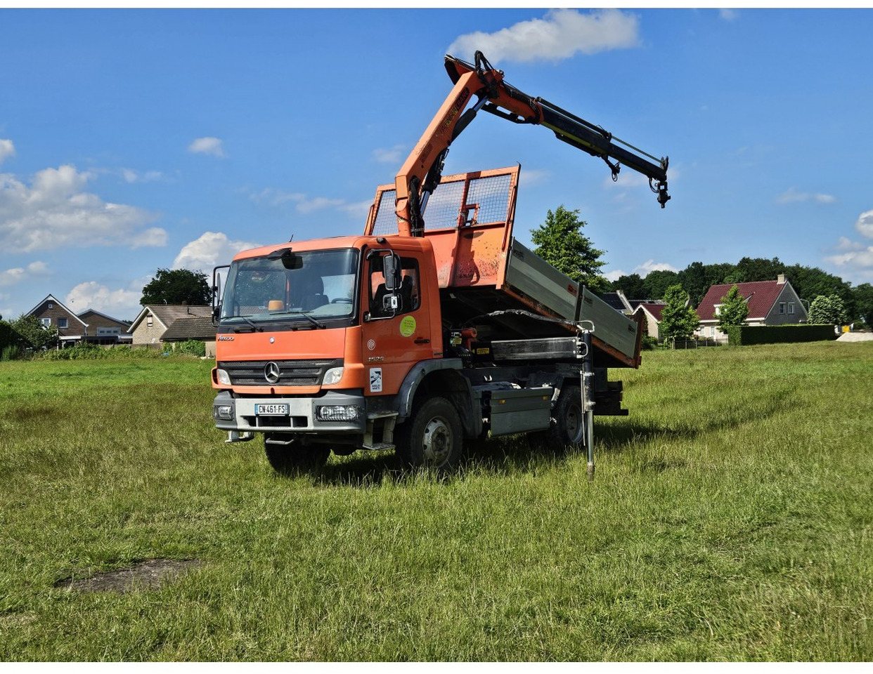 قلابات, شاحنة كرين Mercedes Atego 1529 4x4 Tipper Crane Palfinger PK9501: صور 1