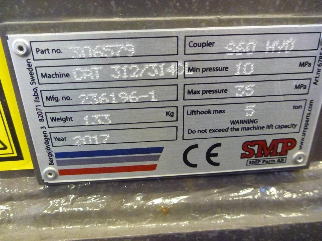 SMP S60 Redskapsfäste Nydel - علم السوائل المتحركة - آلات البناء: صور 3 SMP S60 Redskapsfäste Nydel - علم السوائل المتحركة - آلات البناء: صور 3