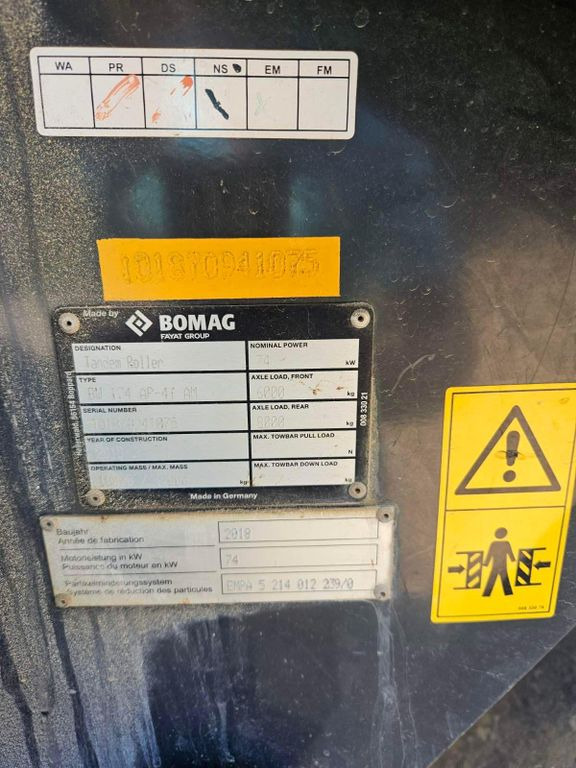 مدحلة الأسفلت BOMAG BW 174 AP-4F AM, Tandem Roller: صور 6
