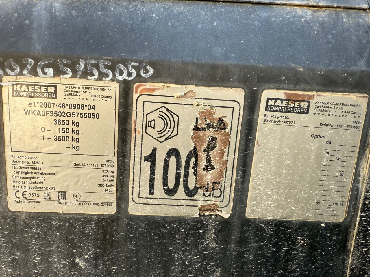 Kaeser M250 Kompressor, Anhänger trailer, 14bar - ضاغط الهواء: صور 3 Kaeser M250 Kompressor, Anhänger trailer, 14bar - ضاغط الهواء: صور 3
