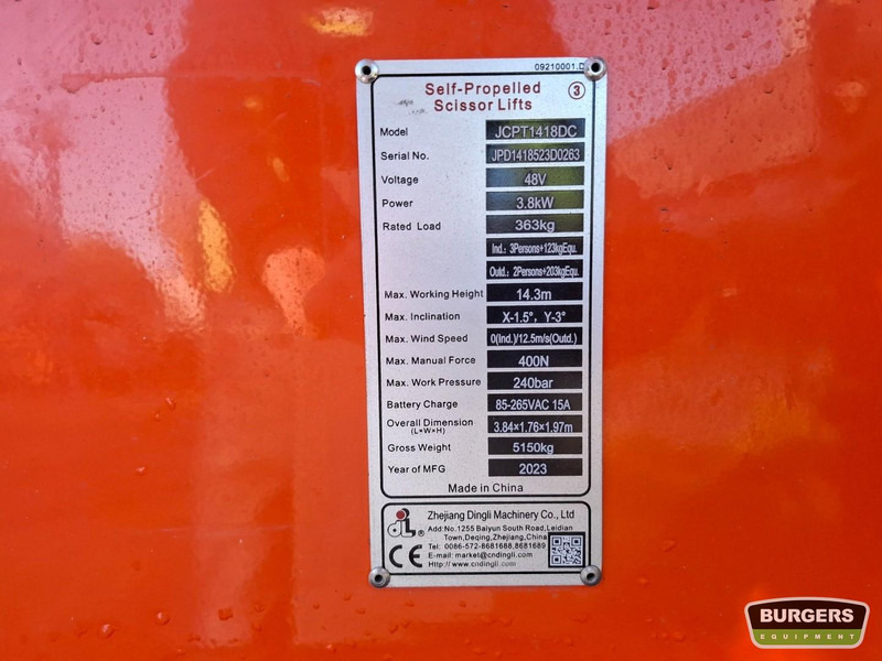 Dingli JCPT1418DC - رافعات مقصية: صور 5 Dingli JCPT1418DC - رافعات مقصية: صور 5